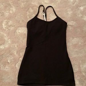 Lululemon black racer back tank size 2